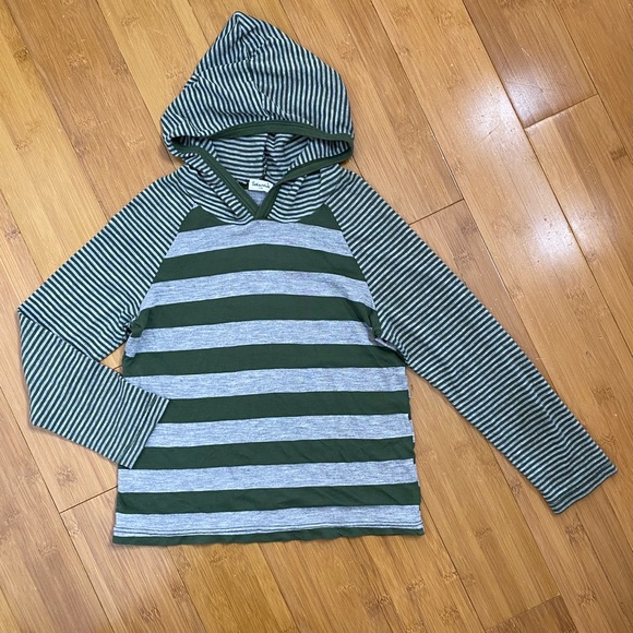 Splendid Other - Splendid striped hooded pullover green/grey 5/6